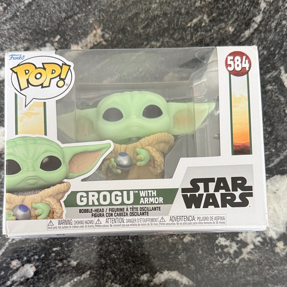 Grogu with Armor Bobblehead Figurine